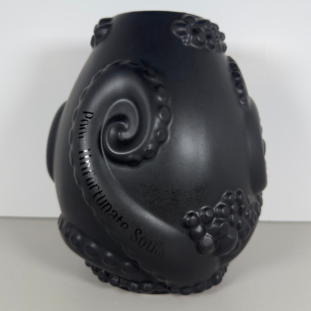 Disney Ursula Vase The Little Mermaid Poor Unfortunate Souls Matte Black 7.5in
